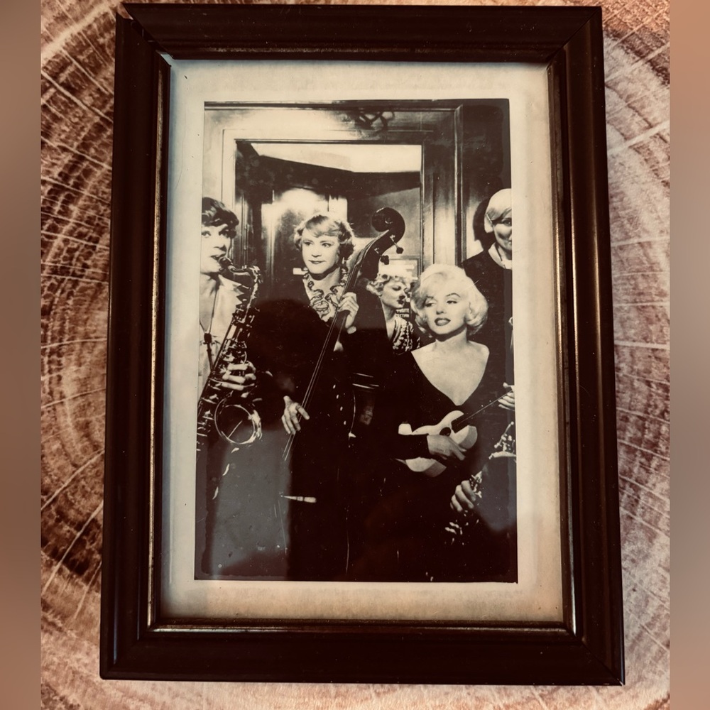 Framed Black and White “Some Like it Hot”Vintage Postcard